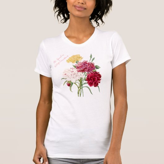  Anjer Bloemenillustratie T-shirt (Voorkant)