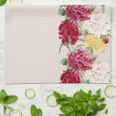 Anjer Bloemenillustratie Theedoek (Gevouwen)