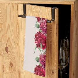 Anjer Bloemenillustratie Theedoek