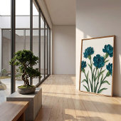 Anjer Bloemschikking Minimalistische Canvasprint Poster