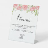 Anjer Boho Trouwtelefoon Audio Guestbook Reclamebord Met Voetstuk (Voorkant)