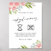 Anjer Boho Unplugged Ceremony Wedding Sign Poster (Voorkant)