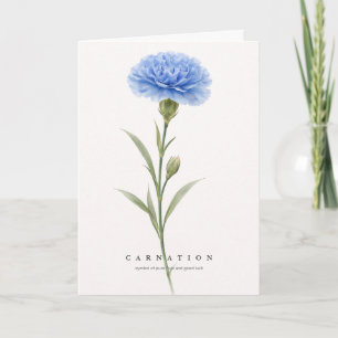 Anjer Botanische Kunst Symbool van Liefde & Geluk Kaart