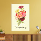   anjer Bouquet Canvas Afdruk (Insitu (Woonkamer))