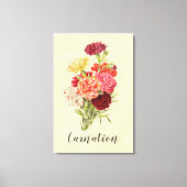   anjer Bouquet Canvas Afdruk (Voorkant)