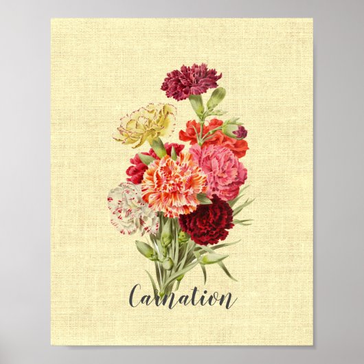   anjer Bouquet Poster (Voorkant)