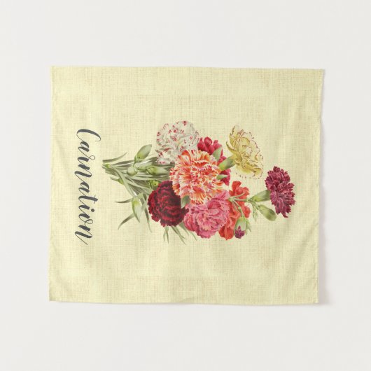   anjer Bouquet Wandkleed (Voorkant (horizontaal))