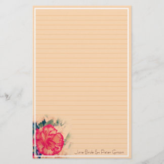 Anjer bruiloft, briefpapier