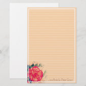  Anjer bruiloft, briefpapier (Voorkant / Achterkant)