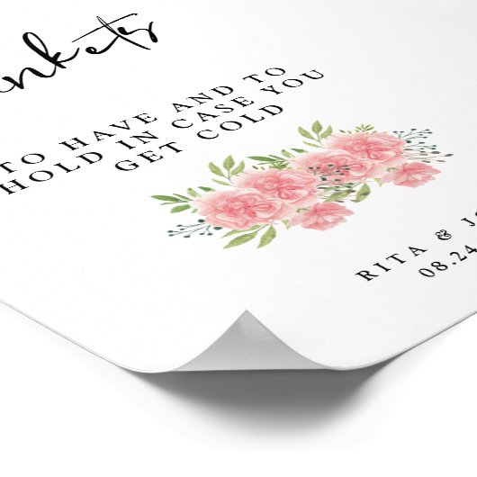 Anjer bruiloft te hebben en te houden Drink teken Poster (Hoek)