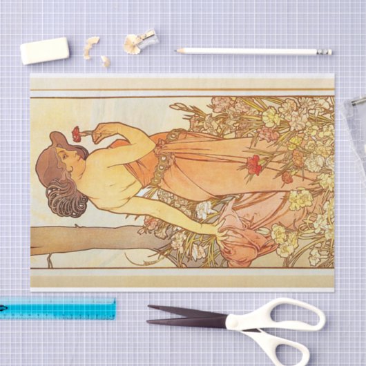 Anjer door Alphonse Mucha Tissuepapier (Craft)