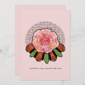 Anjer en granaat - januari feestdagenkaart (Voorkant / Achterkant)