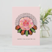 Anjer en granaat - januari feestdagenkaart (Staand voorkant)