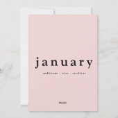 Anjer en granaat - januari feestdagenkaart (Achterkant)