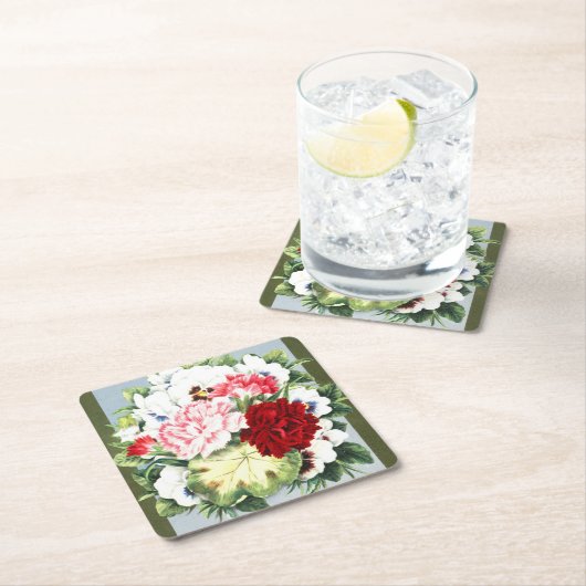  Anjer en Pansy Boeket Onderzetters (Insitu)