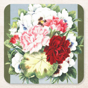 Anjer en Pansy Boeket Onderzetters