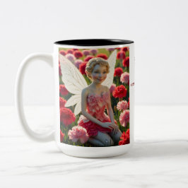 Anjer Flower Fairy Tweekleurige Koffiemok