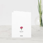 Anjer Geboorte Bloemmarkt Januari Verjaardag Kaart (Achterkant)