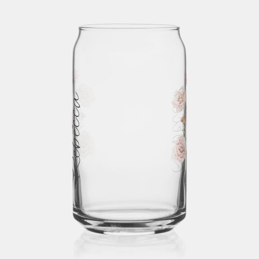  Anjer Januari Aangepaste Geboortebloem Blikvorm Glas (Links)