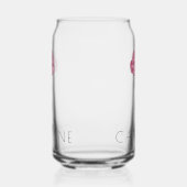 Anjer Januari Geboorte Bloem Custom Name Blikvorm Glas (Rechts)