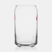 Anjer Januari Geboorte Bloem Custom Name Blikvorm Glas (Links)