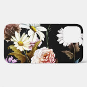 Anjer, kamillebloemen, zwart patroon. Case-Mate iPhone case (Achterkant (horizontaal))