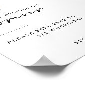 Anjer Kies een Zitje Niet Een Side Wedding Sign Poster (Hoek)