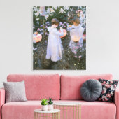 Anjer, lelie, lelie, roos door John Singer Sargent Canvas Afdruk (Insitu (Woonkamer))