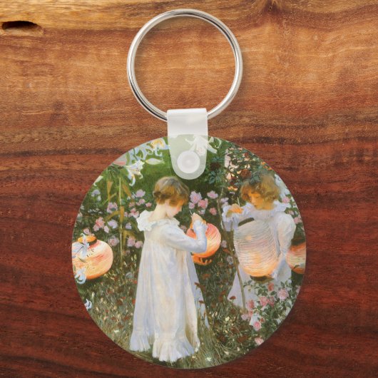 Anjer, lelie, lelie, roos door John Singer Sargent Sleutelhanger (Achterkant)