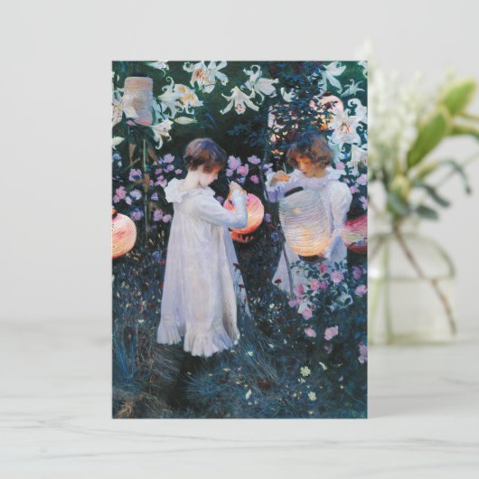 Anjer, Lelie, Lelie, Roos | John Singer Sargent (Staand voorkant)