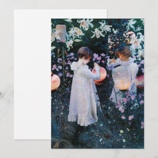 Anjer, Lelie, Lelie, Roos | John Singer Sargent (Voorkant / Achterkant)