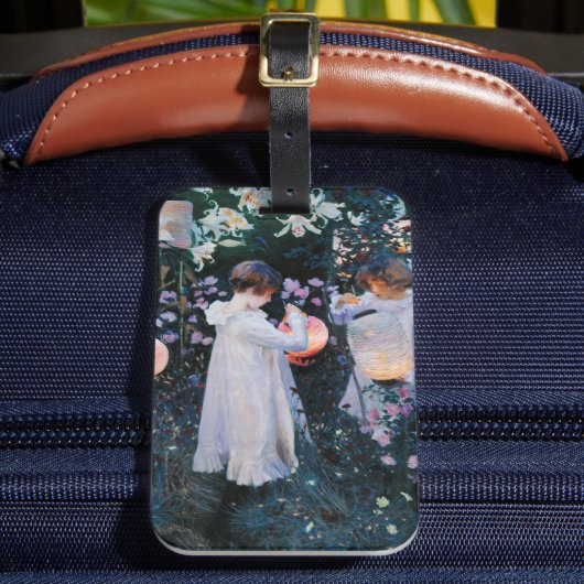 Anjer, Lelie, Lelie, Roos | John Singer Sargent Bagagelabel (Voorkant Insitu 2)