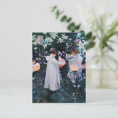 Anjer, Lelie, Lelie, Roos | John Singer Sargent Briefkaart (Staand voorkant)