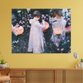 Anjer Lelie Lelie Roos John Singer Sargent Kunst Canvas Afdruk (Insitu (Woonkamer))