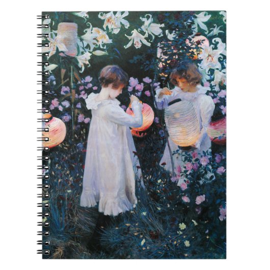 Anjer, Lelie, Lelie, Roos | John Singer Sargent Notitieboek (Voorkant)
