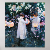 Anjer, lelie, lelie, roos, Sargent Poster (Voorkant)