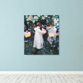 Anjer Lily Lily Roos door John Sargent Canvas Afdruk (Insitu (Houten vloer))