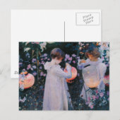 Anjer Lily Lily Roos John Singer Sargent Kunst Briefkaart (Voorkant / Achterkant)