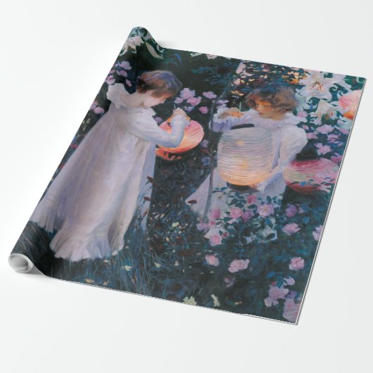 Anjer Lily Lily Roos John Singer Sargent Kunst Cadeaupapier (Uitgerold)