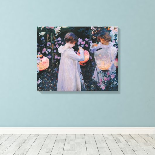 Anjer Lily Lily Roos John Singer Sargent Kunst Canvas Afdruk (Insitu (Houten vloer))