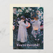 Anjer Lily Lily Roos John Singer Sargent Kunst Kaart (Voorkant / Achterkant)