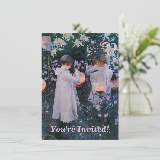 Anjer Lily Lily Roos John Singer Sargent Kunst Kaart (Staand voorkant)