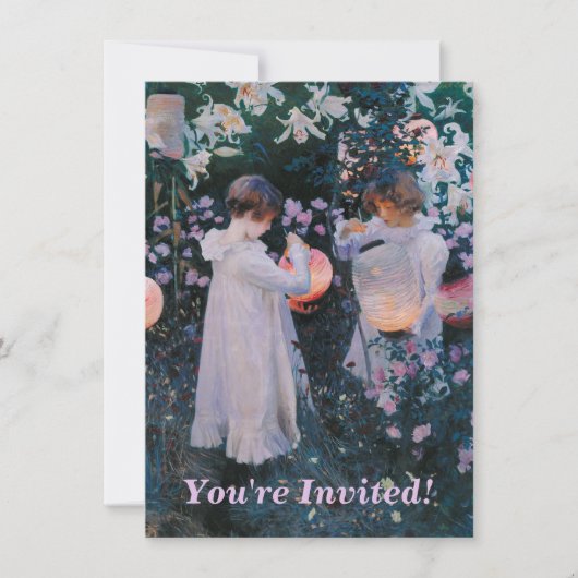 Anjer Lily Lily Roos John Singer Sargent Kunst Kaart (Voorkant)