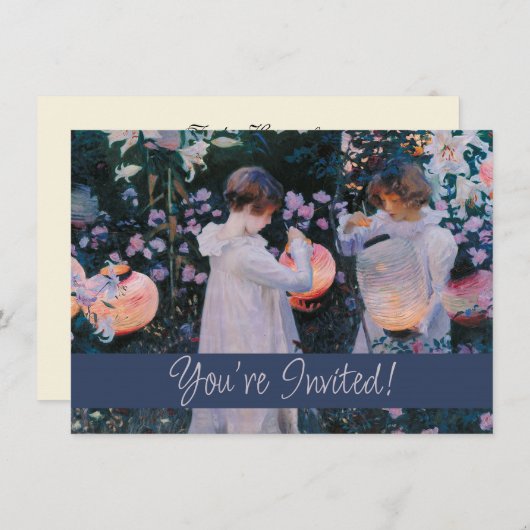 Anjer Lily Lily Roos John Singer Sargent Kunst Kaart (Voorkant / Achterkant)