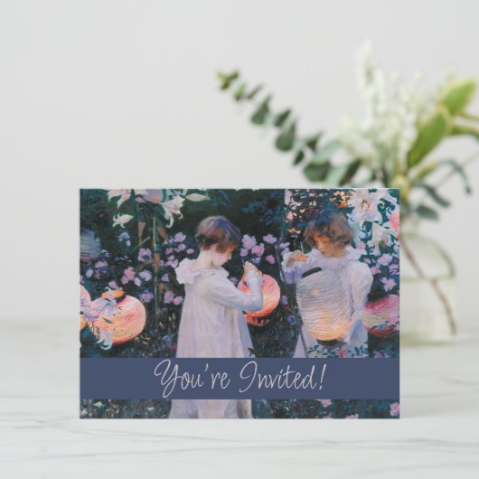 Anjer Lily Lily Roos John Singer Sargent Kunst Kaart (Staand voorkant)