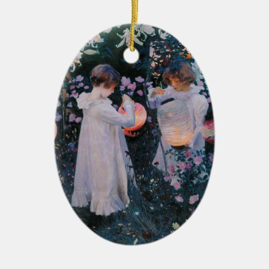 Anjer Lily Lily Roos John Singer Sargent Kunst Keramisch Ornament (Voorkant)