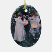 Anjer Lily Lily Roos John Singer Sargent Kunst Keramisch Ornament (Achterkant)