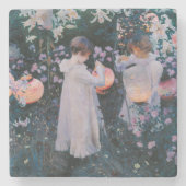 Anjer Lily Lily Roos John Singer Sargent Kunst Stenen Onderzetter (Voorkant)