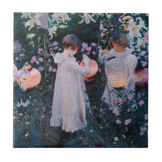 Anjer Lily Lily Roos John Singer Sargent Kunst Tegeltje (Voorkant)
