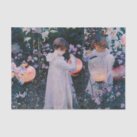 Anjer Lily Lily Roos John Singer Sargent Kunst Tissuepapier (Voorkant)